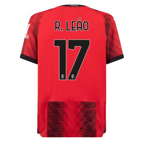Fotbalové Dres AC Milan Rafael Leao #17 Domácí 2023-24 Krátký Rukáv